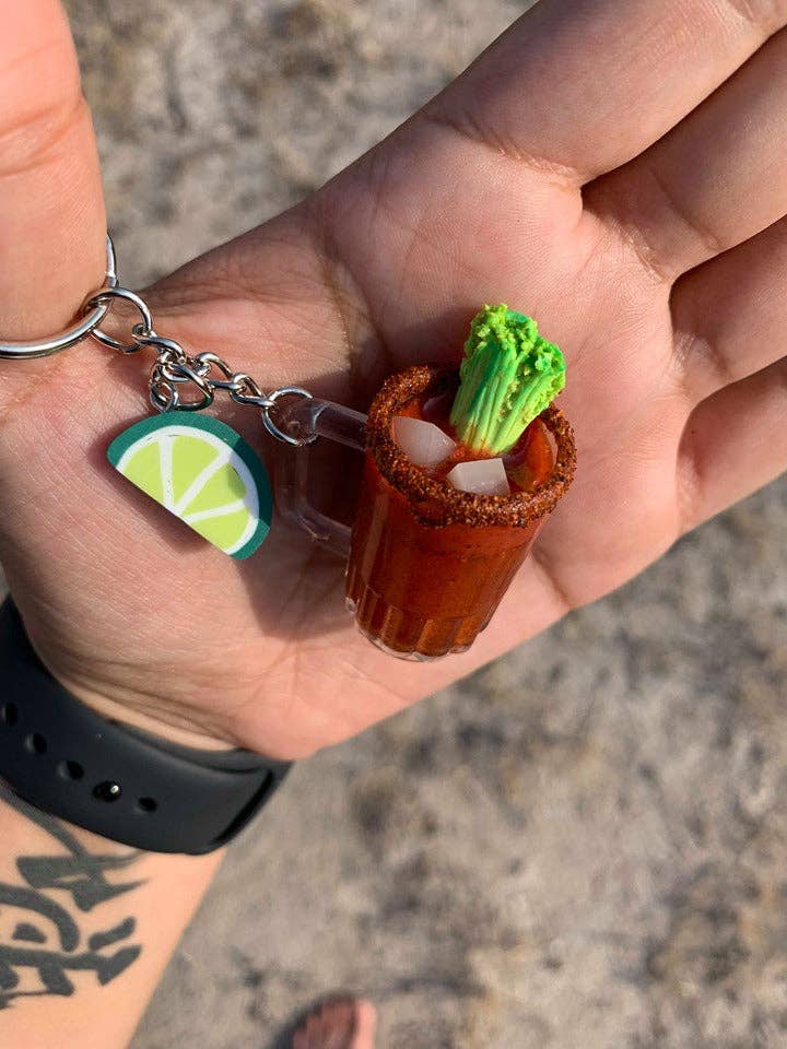 ME VALE CREATIONS LLC - Michelada Keychain: With celery
