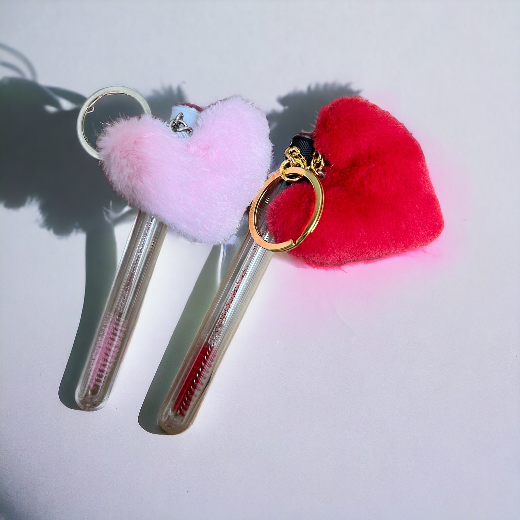 Heart Pom Spoolie Keychain